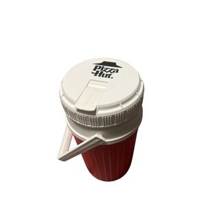 Vintage Igloo Pizza Hut 1/2 Gallon Red Thermos Cooler Jug w/ Handle USA Camping